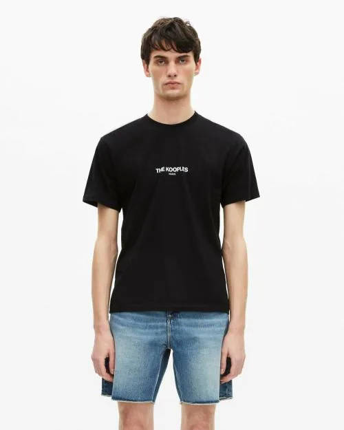 Men Tshirts The Kooples Black Logo TShirt Black