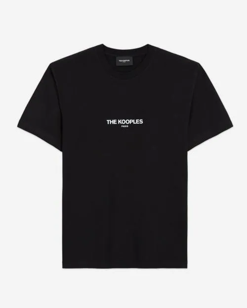 Men Tshirts The Kooples Black Logo TShirt Black