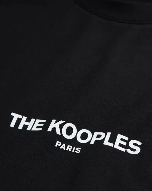 Men Tshirts The Kooples Black Logo TShirt Black