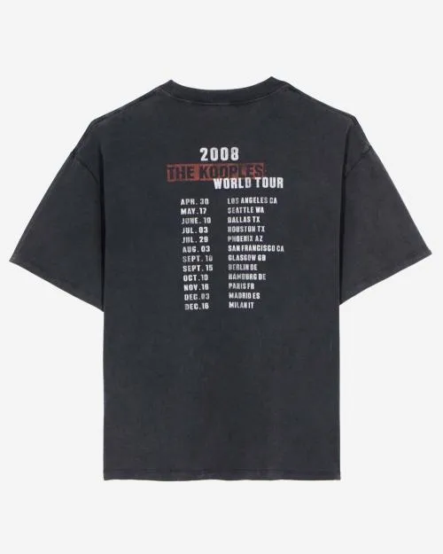 Men Tshirts The Kooples Black Screen Print TShirt Black Washed