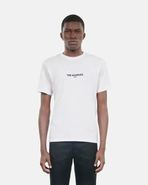 Men Tshirts The Kooples White Logo TShirt White