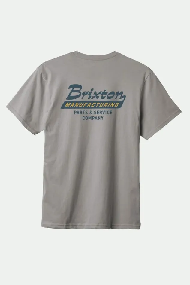 Men Township SS Tailored TShirt Heather Grey Brixton TShirts