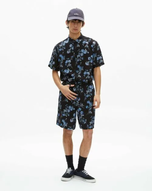 Men Trousers and Jeans The Kooples 039Neon Roses039 Print Bermuda Shorts Black Blue Men Trousers and Jeans The Kooples 039Neon Roses039 Print Bermuda Shorts Black Blue