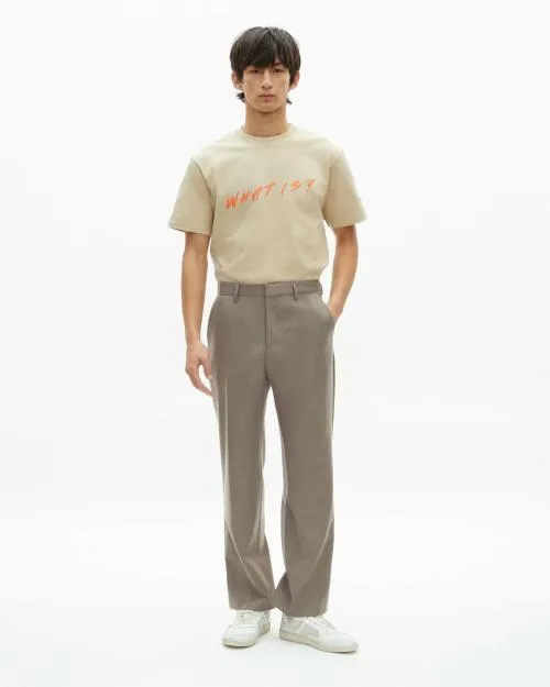Men Trousers and Jeans The Kooples Beige Wool Suit Pants Beige Melange