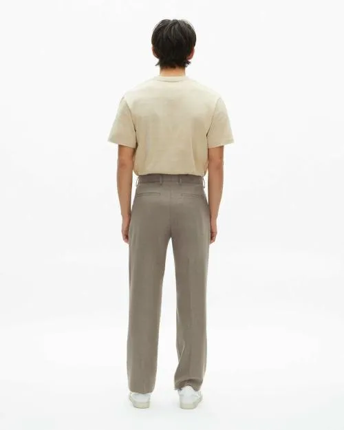 Men Trousers and Jeans The Kooples Beige Wool Suit Pants Beige Melange