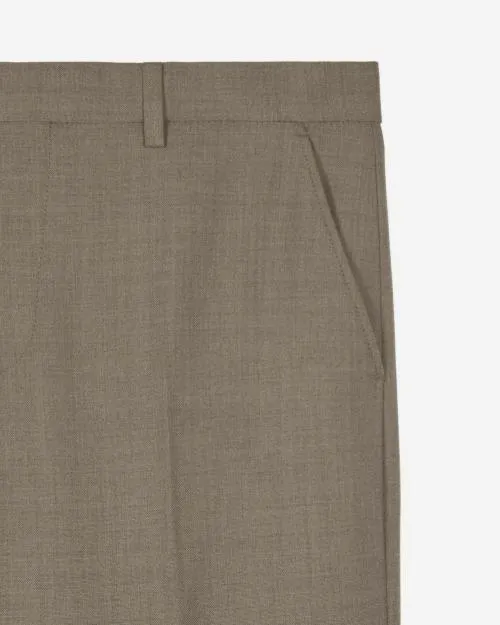 Men Trousers and Jeans The Kooples Beige Wool Suit Pants Beige Melange