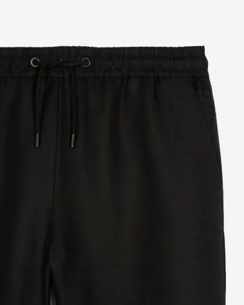 Men Trousers and Jeans The Kooples Black Elasticated Waist Pants Black