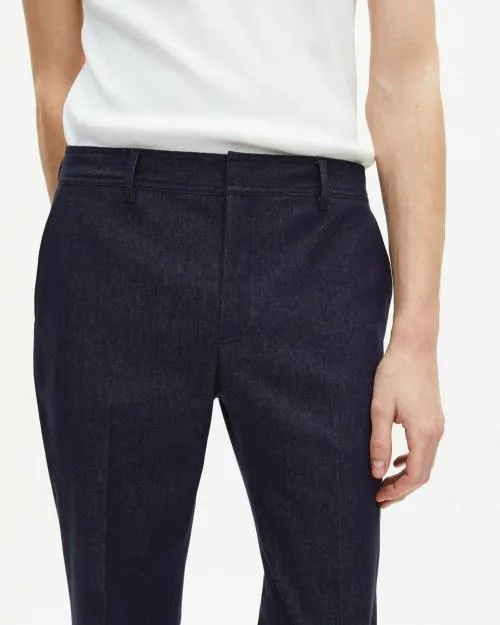 Men Trousers and Jeans The Kooples Blue DenimEffect Suit Pants Navy
