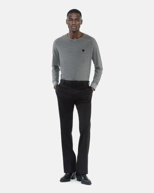 Men Trousers and Jeans The Kooples StraightCut Black Wool Pants Black
