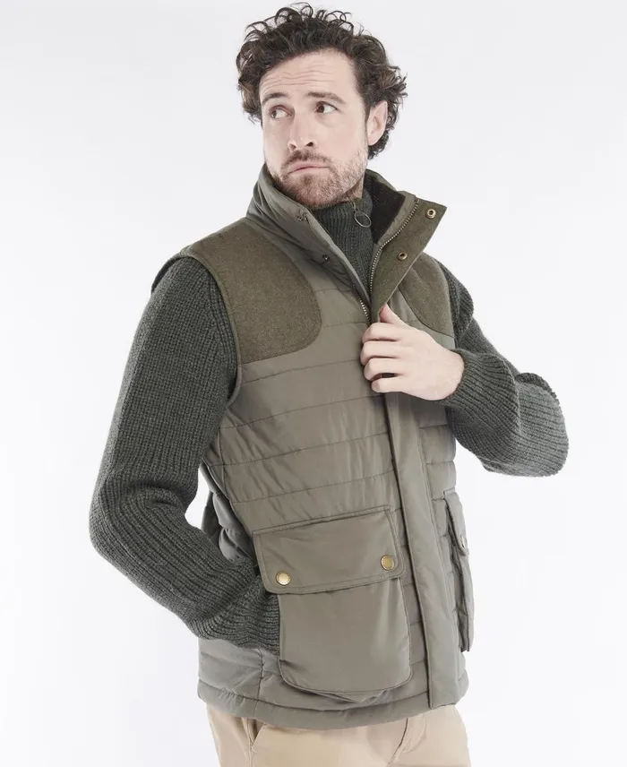 Men Vests Barbour Bradford Gilet Forest
