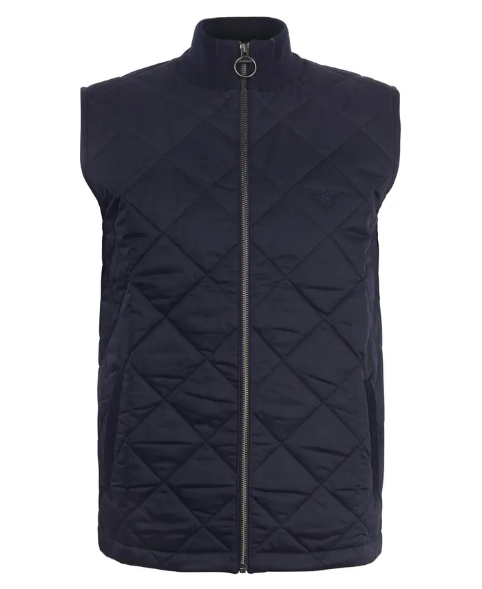 Men Vests Barbour Essential Box Quilt Gilet Charcoal Marl Men Vests Barbour Essential Box Quilt Gilet Charcoal Marl