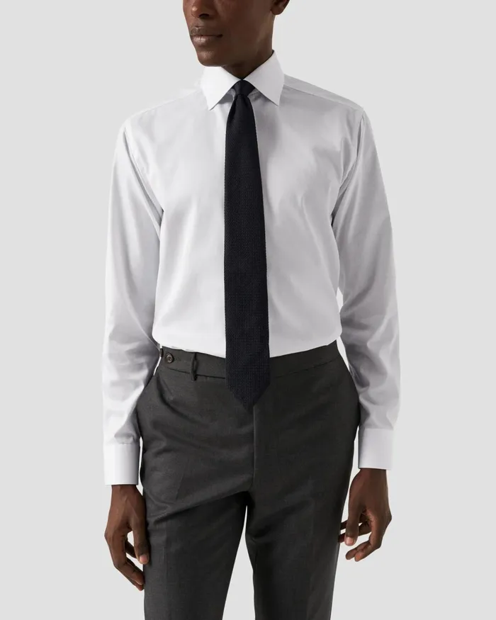Men White Signature Twill Shirt White Eton Dress Shirts Men White Signature Twill Shirt White Eton Dress Shirts