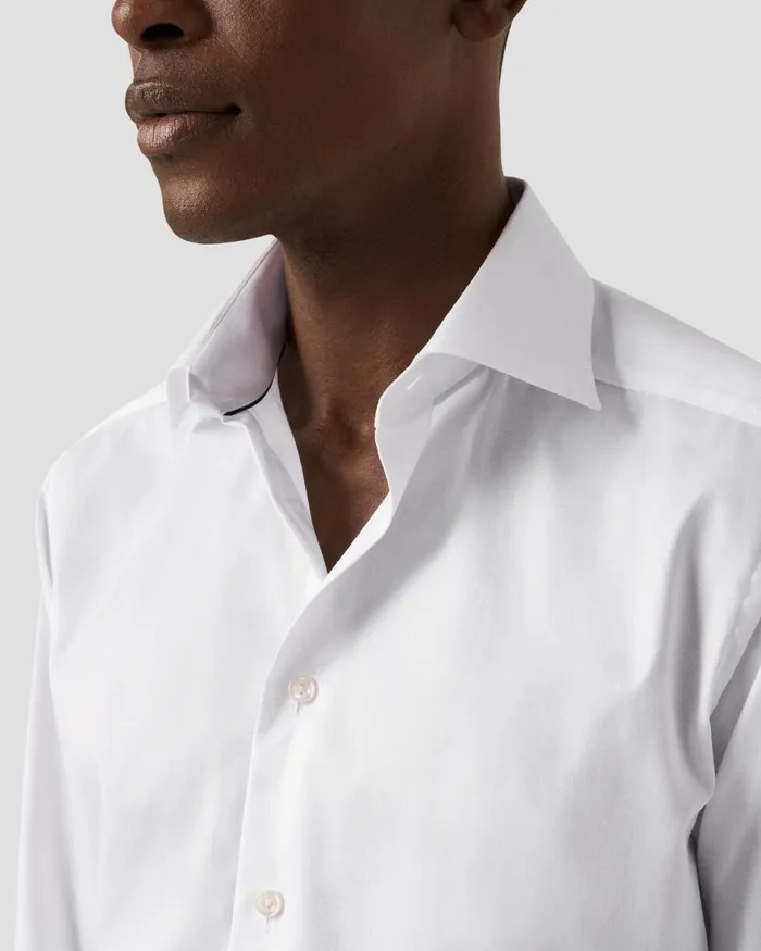 Men White Signature Twill Shirt White Eton Dress Shirts Men White Signature Twill Shirt White Eton Dress Shirts