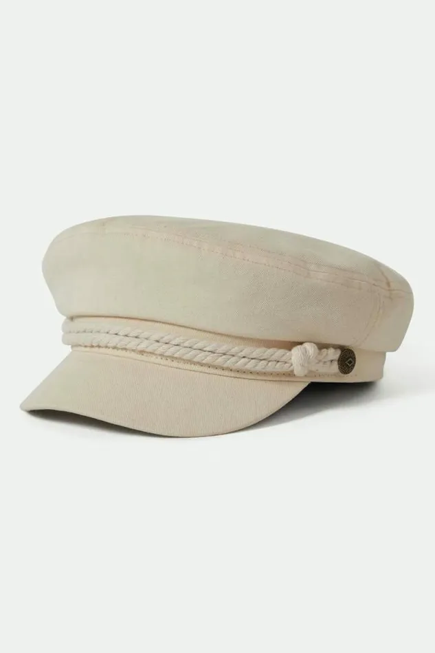 MenWomen Fiddler Fisherman Cap Egret White Brixton Caps