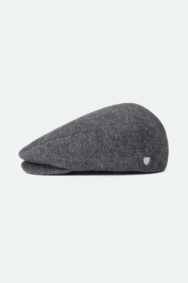 MenWomen Hooligan Flat Cap Greyblack Brixton Caps