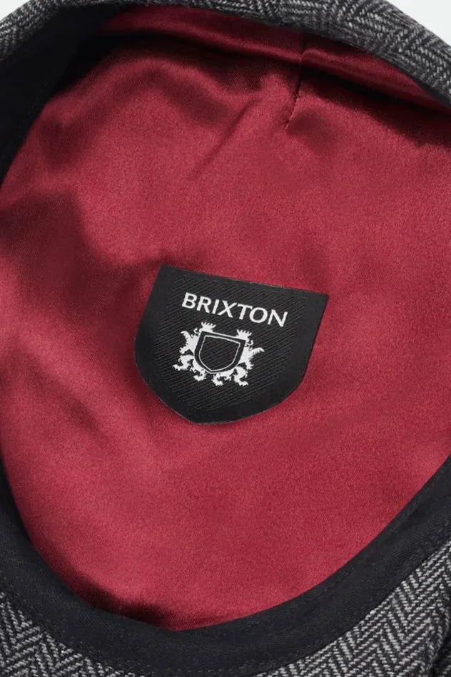 MenWomen Hooligan Flat Cap Greyblack Brixton Caps