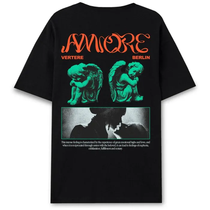 MenWomen TSHIRTS and SHIRTS Vertere Berlin AMORE TSHIRT 8211 BLACK