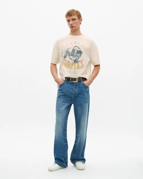 MenWomen Tshirts The Kooples Ecru Screen Print TShirt Ecru