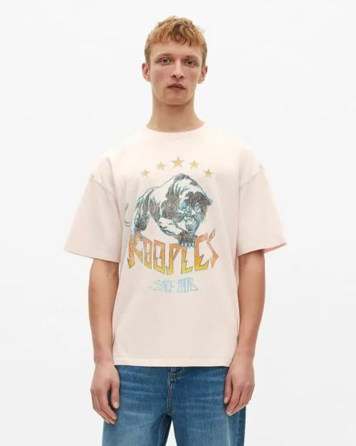 MenWomen Tshirts The Kooples Ecru Screen Print TShirt Ecru