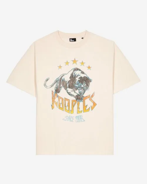 MenWomen Tshirts The Kooples Ecru Screen Print TShirt Ecru
