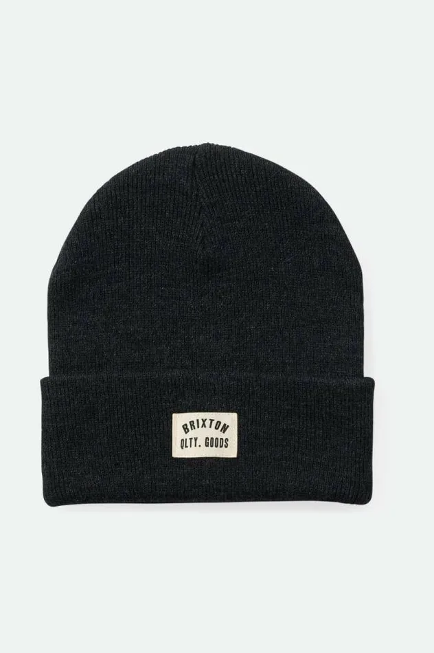 Men Woodburn Watch Cap Beanie Washed Black Brixton Beanies