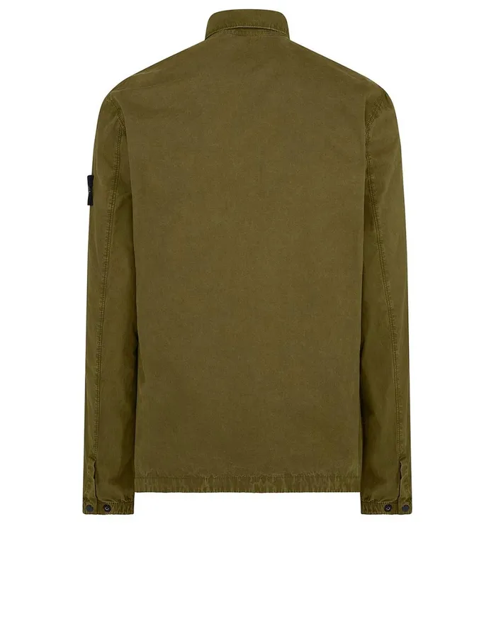 Mens 107Wn TCoOld Overshirt In Tobacco Stone Island Overshirts