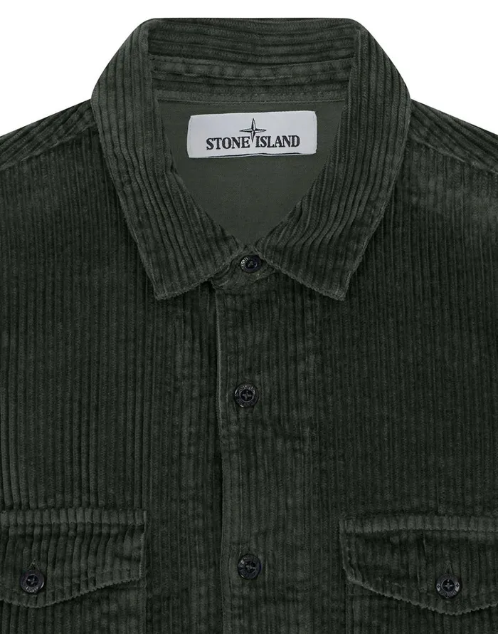 Mens 12111 Long Sleeve Shirt In Dark Forest Stone Island Shirts