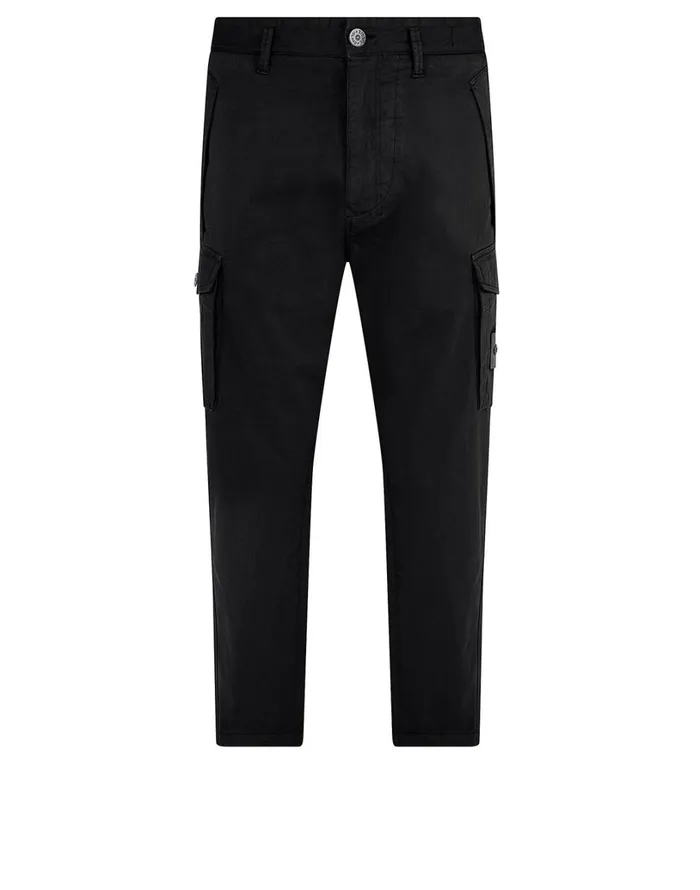 Mens 326F4 Cargo Pants In Black Stone Island Trousers