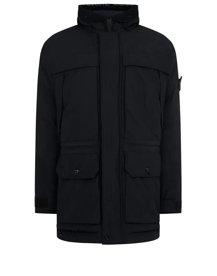 Mens 40626 Micro Reps Down Hooded Jacket In Black Stone Island Coats 038 Jackets Mens 40626 Micro Reps Down Hooded Jacket In Black Stone Island Coats 038 Jackets