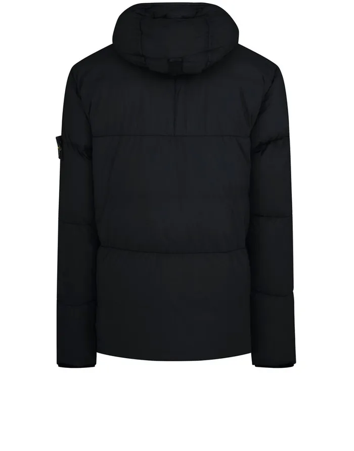 Mens 40723 Garment Dyed Crinkle Rep Ny Real Down Jacket In Black Stone Island Coats 038 Jackets