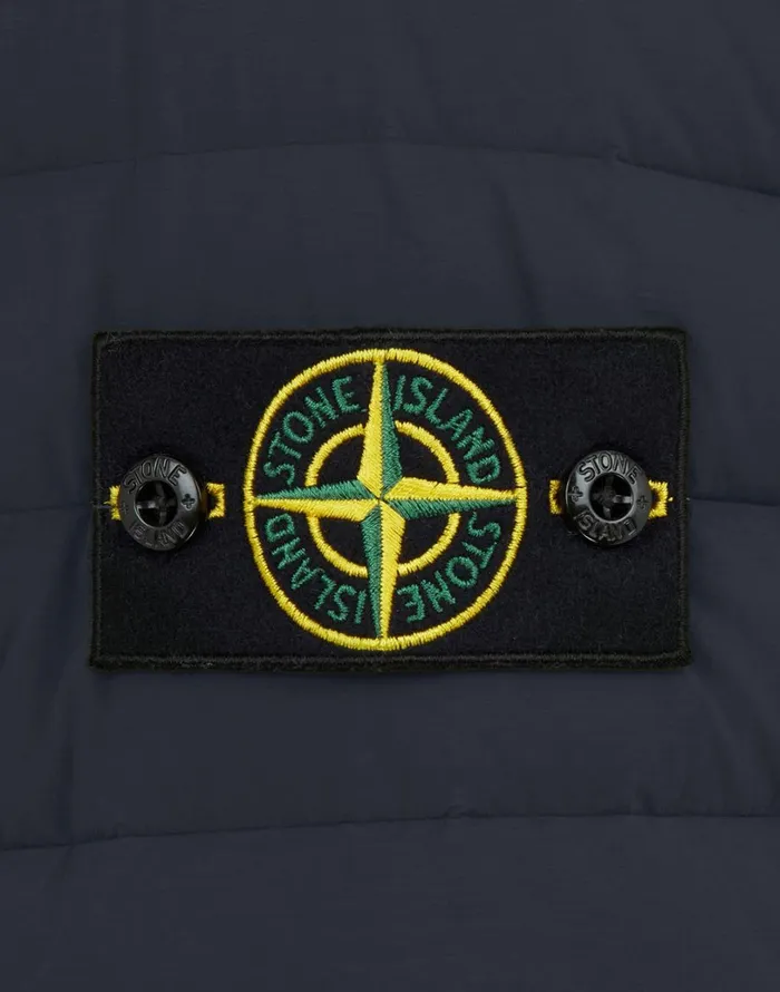 Mens 41025 Loom Woven Down Chambers Stretch NylonTc Down Blouson In Navy Stone Island Coats 038 Jackets