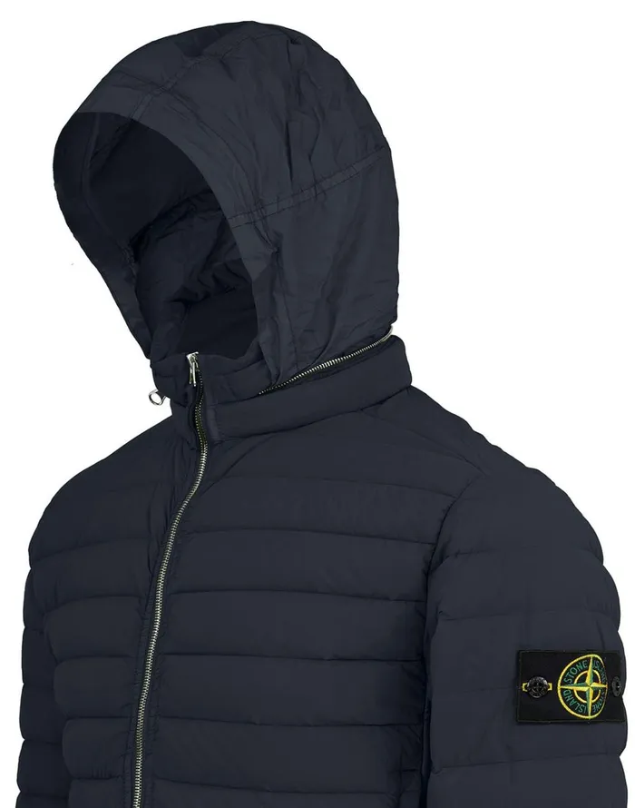 Mens 41025 Loom Woven Down Chambers Stretch NylonTc Down Blouson In Navy Stone Island Coats 038 Jackets