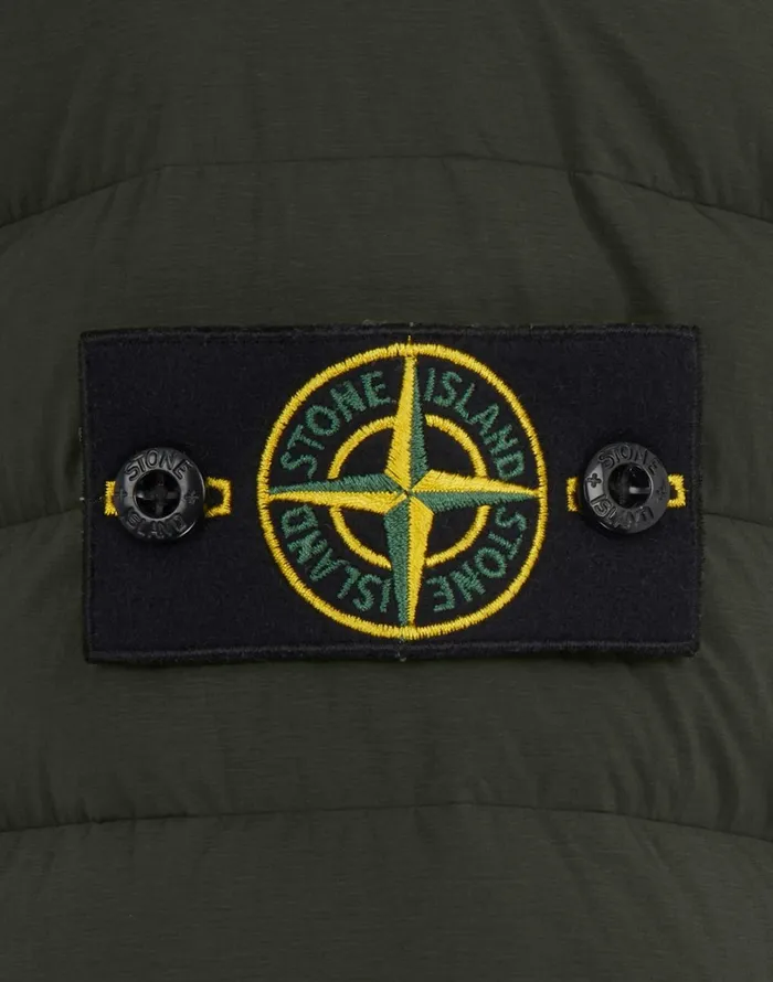 Mens 41125 Real Down Jacket In Dark Forest Stone Island Coats 038 Jackets