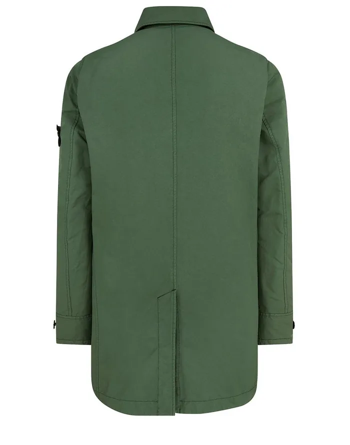 Mens 42149 DavidTc With Primaloft Insulation Technology Short Trench Coat In Dark Forest Stone Island Coats 038 Jackets