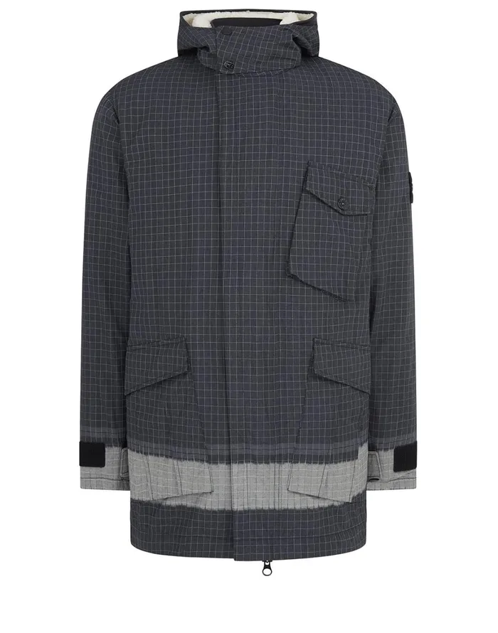 Mens 43499 Reflective Ripstop Chin With Detachable Lining Jacket In Black Stone Island Coats 038 Jackets Mens 43499 Reflective Ripstop Chin With Detachable Lining Jacket In Black Stone Island Coats 038 Jackets