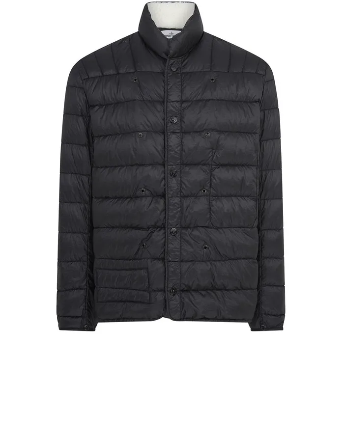 Mens 43499 Reflective Ripstop Chin With Detachable Lining Jacket In Black Stone Island Coats 038 Jackets