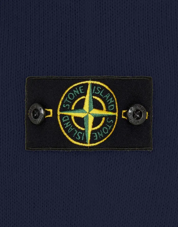 Mens 506A3 Hooded Knitted Cardigan In Navy Stone Island Knitwear