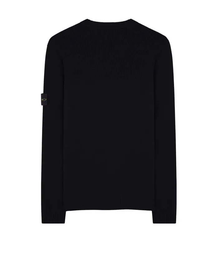 Mens 591A1 Crewneck Knit In Black Stone Island Knitwear