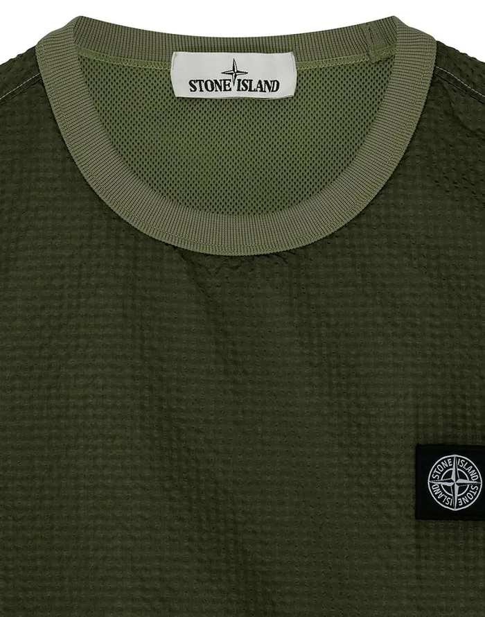 Mens 62434 PolyColour FrameTc Crewneck Sweatshirt In Dark Forest Stone Island Sweatshirts