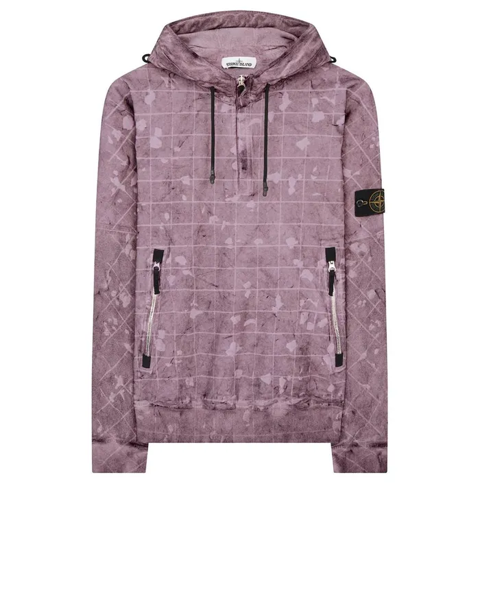 Mens 626E2 Dust Colour With Ghillie Laser Camo Sweatshirt In Violet Stone Island Sweatshirts