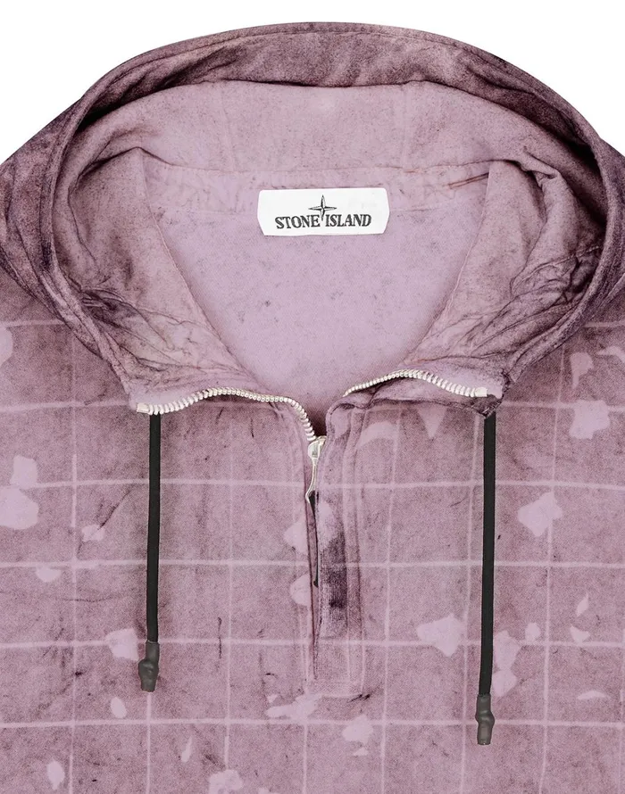 Mens 626E2 Dust Colour With Ghillie Laser Camo Sweatshirt In Violet Stone Island Sweatshirts