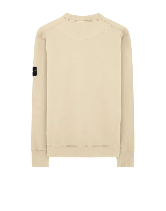 Mens 63020 Sweatshirt In Butter Stone Island Sweatshirts