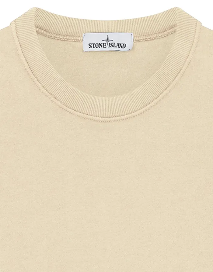 Mens 63020 Sweatshirt In Butter Stone Island Sweatshirts