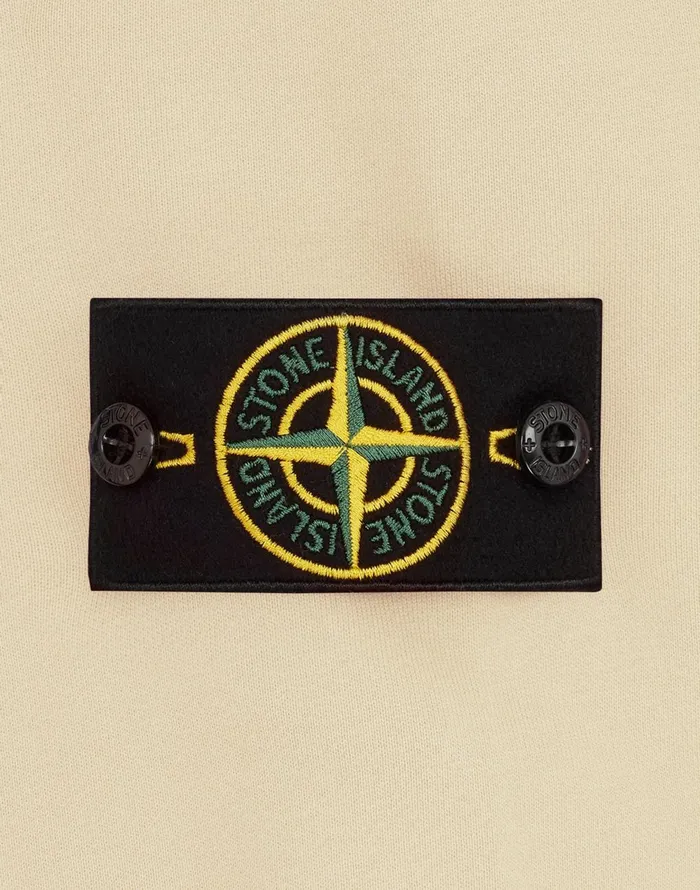 Mens 63020 Sweatshirt In Butter Stone Island Sweatshirts