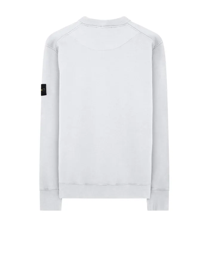 Mens 63020 Sweatshirt In White Stone Island Sweatshirts