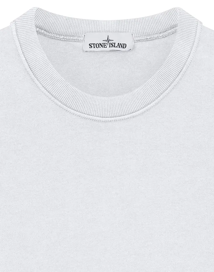 Mens 63020 Sweatshirt In White Stone Island Sweatshirts