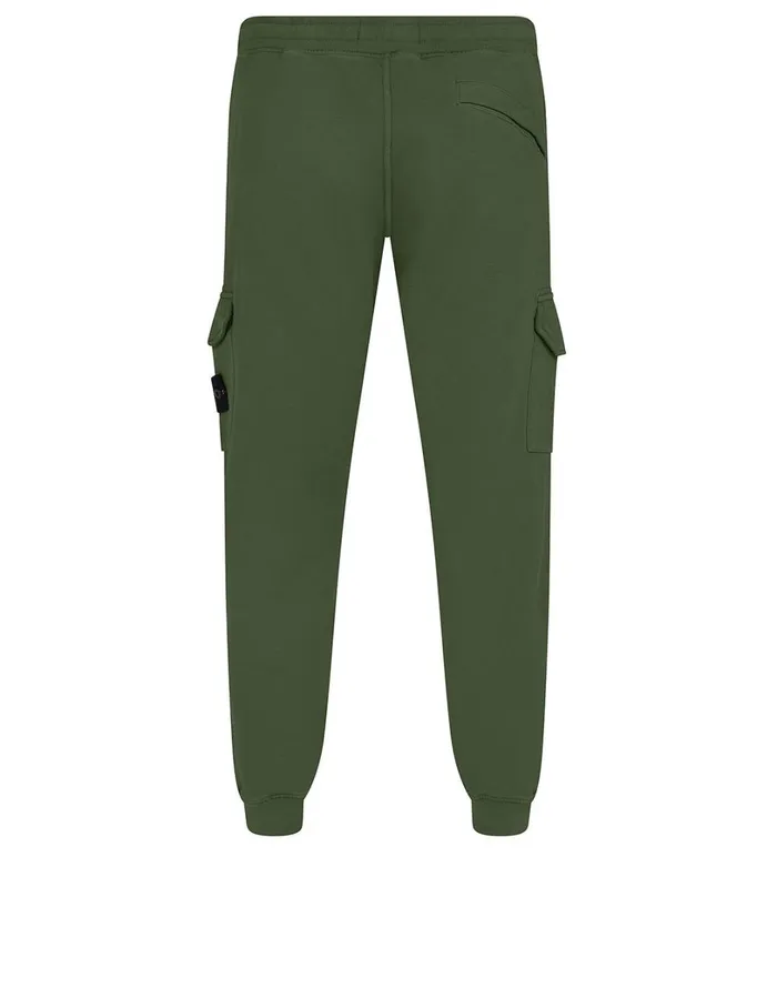 Mens 63220 Fleece Pants In Dark Forest Stone Island Trousers