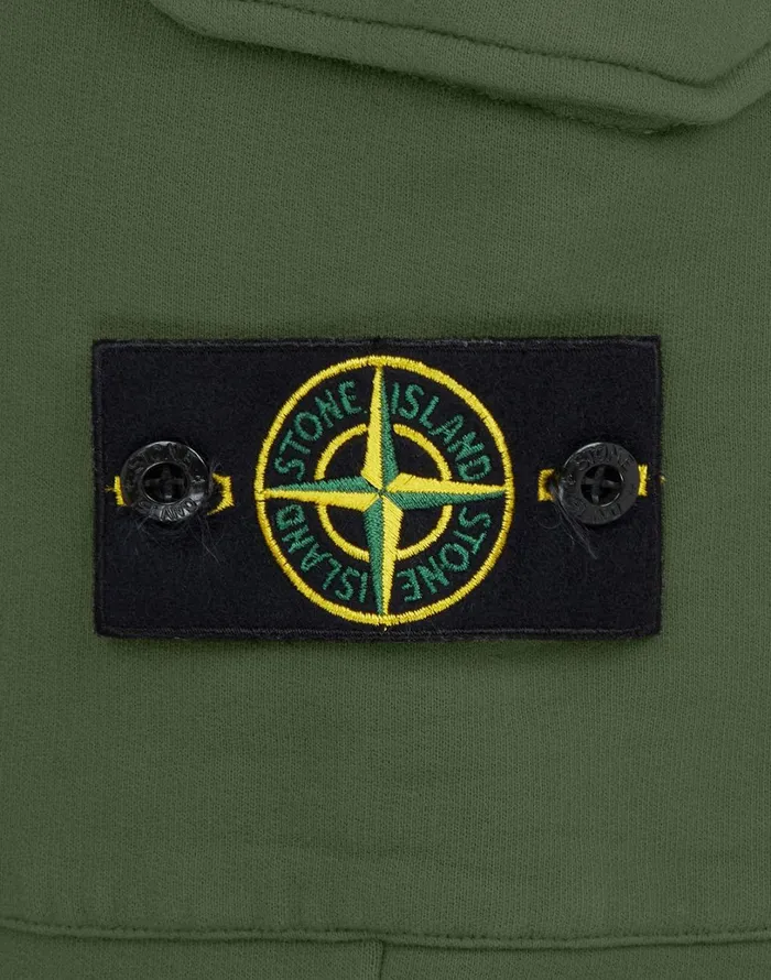 Mens 63220 Fleece Pants In Dark Forest Stone Island Trousers