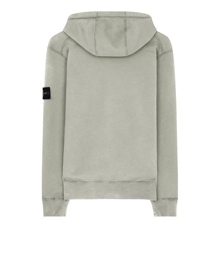 Mens 64220 Hooded Full Zip Sweatshirt In Dove Grey Stone Island Sweatshirts