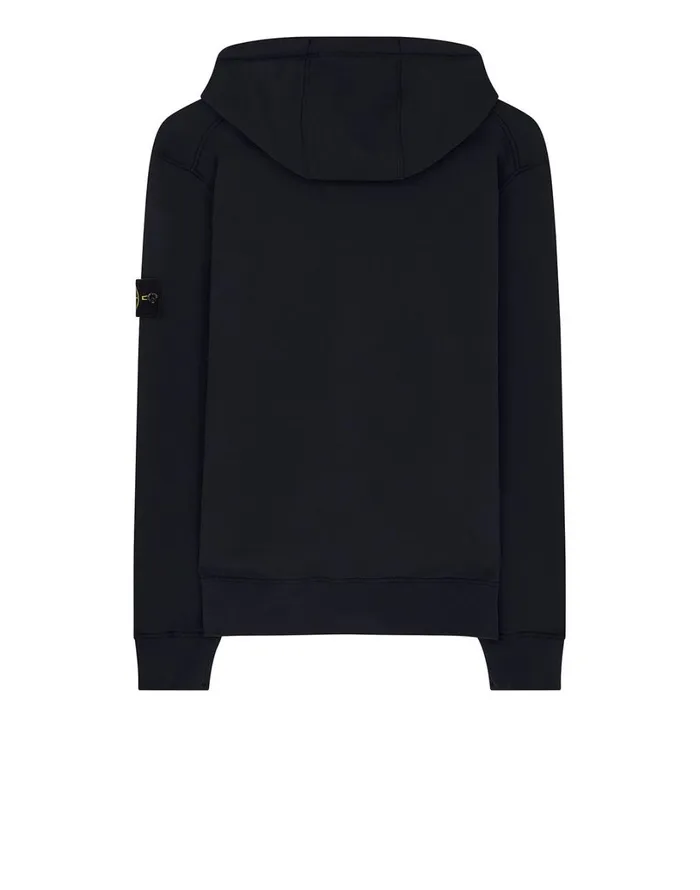 Mens 64220 Hooded Full Zip Sweatshirt In Navy Stone Island Sweatshirts
